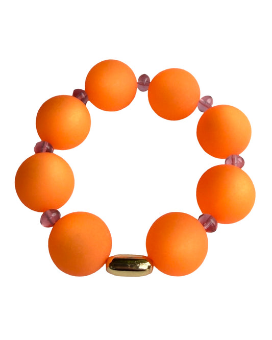 Tinker Bell Neon Orange Bespoke Bead Bracelet
