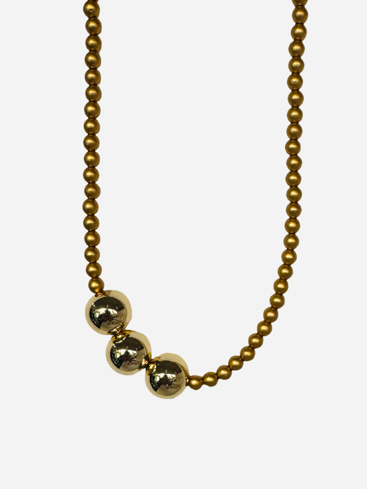 Betty boo gold crystal pearl chocker