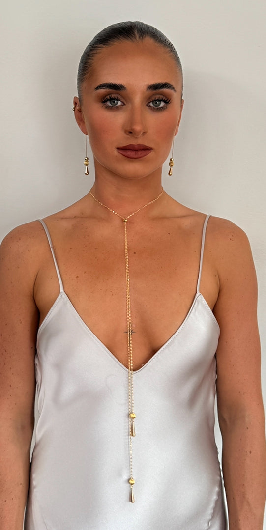 Lara long drop multi wear necklace