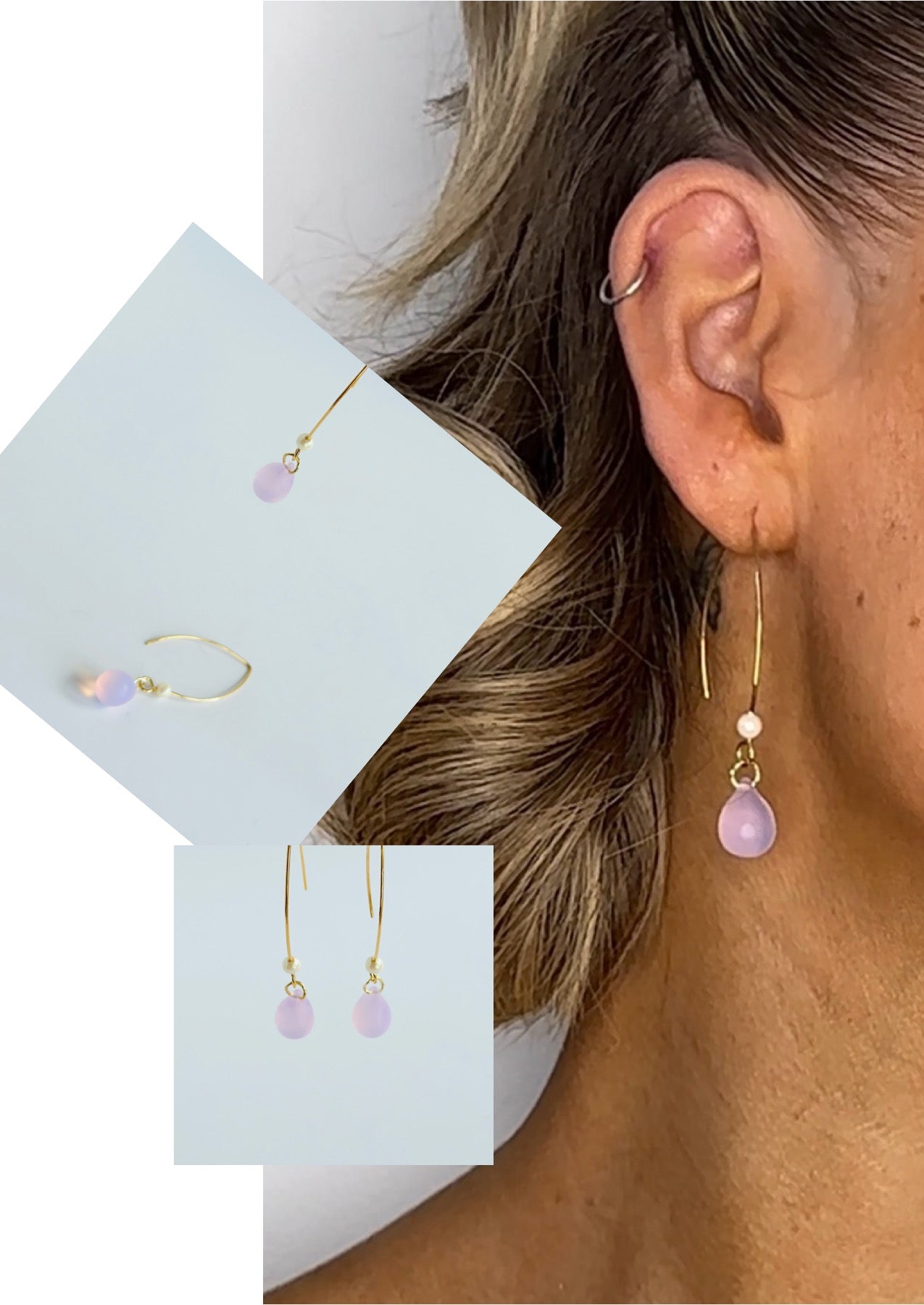 Jessica drop earrings in festive bloom