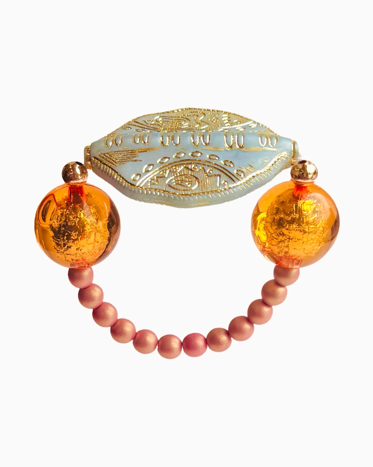 Taffeta vintage, crystal, beaded bracelet - Limited Edition