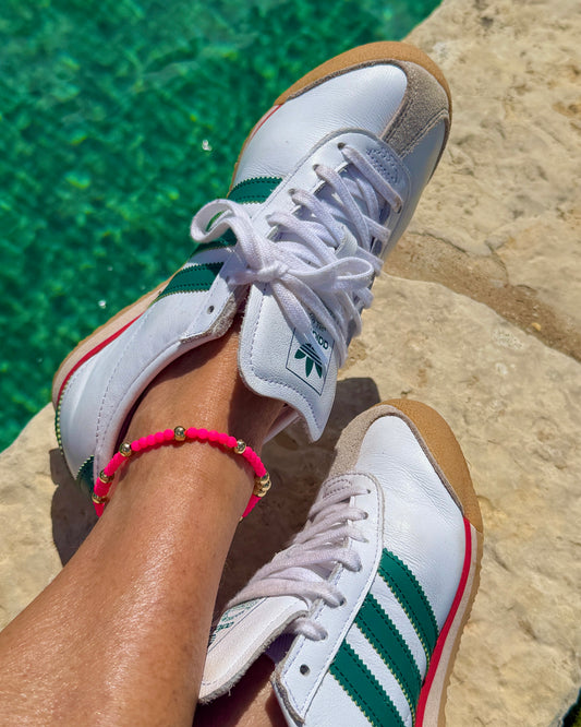 Baby Love Neon Pink Gold Anklet