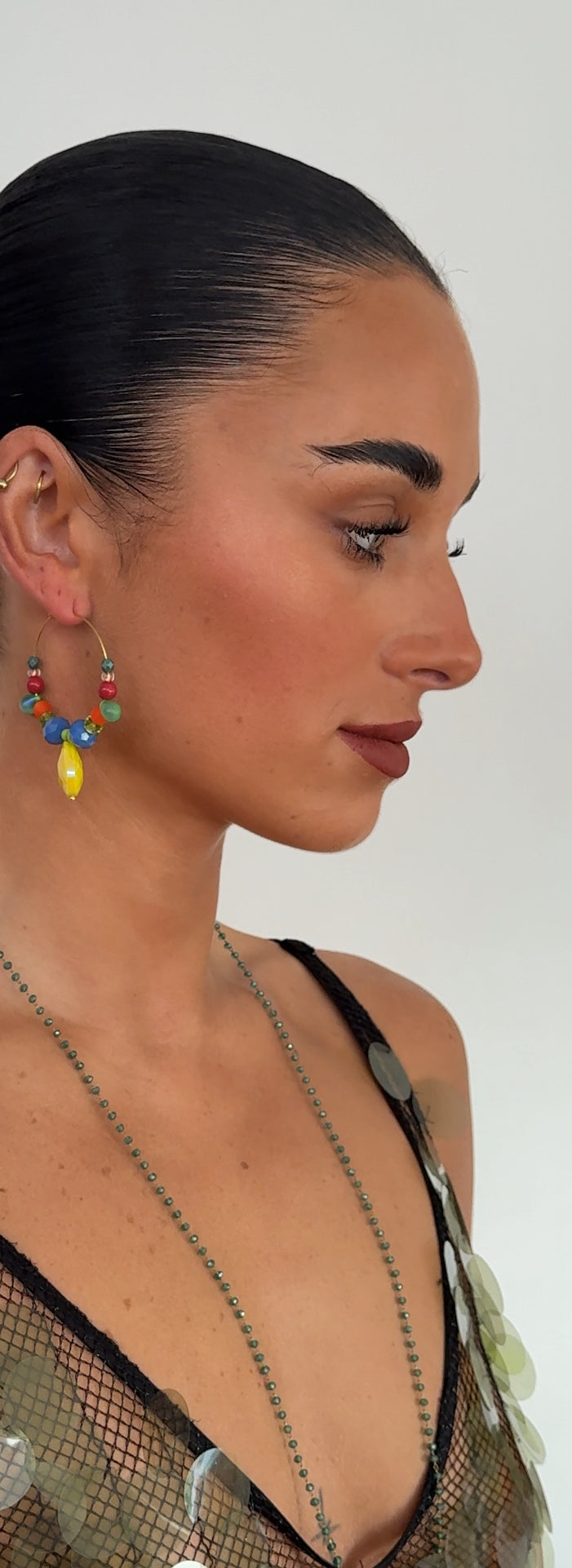 Carnival hoop earrings