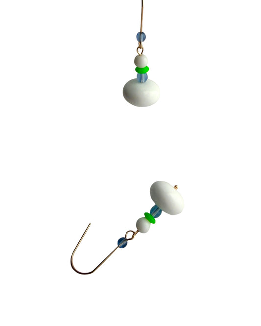 Milos Mini | White Crystal & Gold  Earrings