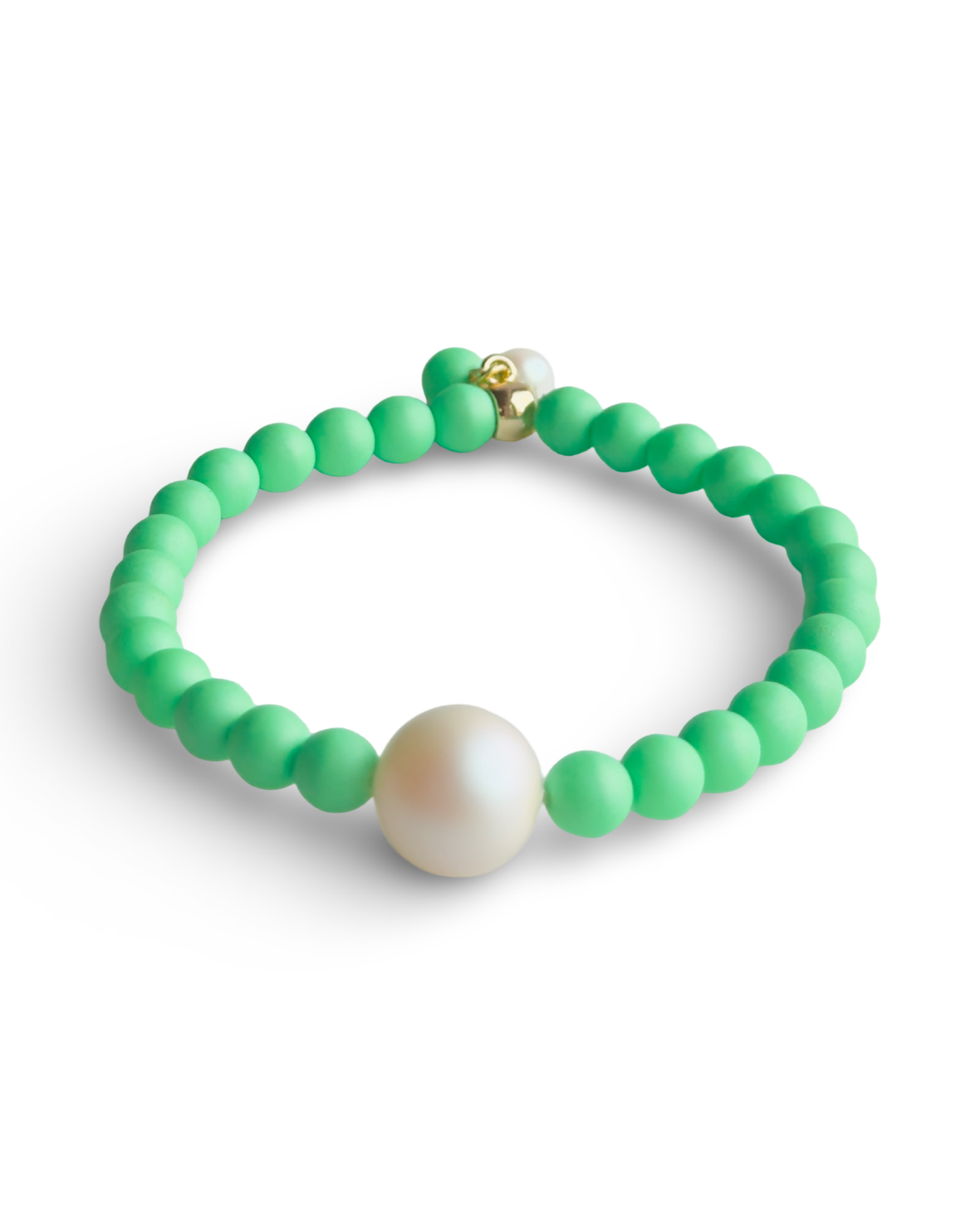 Lush lollipop apple green crystal pearl bracelet