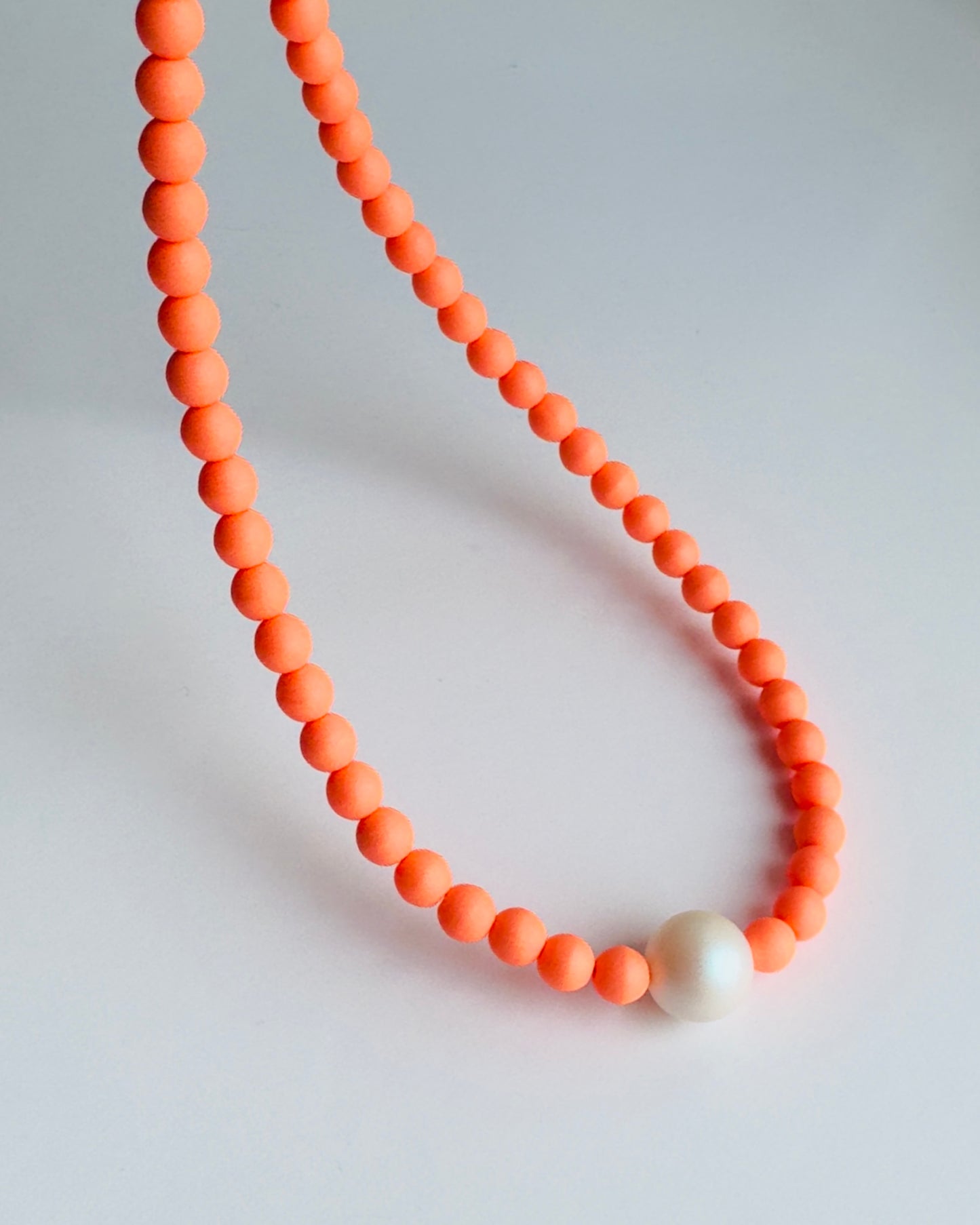 Gilda tangerine crystal pearl necklace