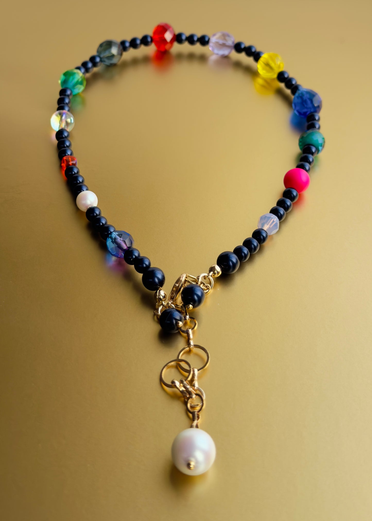 Penelope bejewelled beaded pearl multi wear necklace