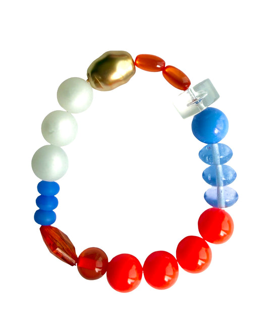 Firecracker Bracelet | Crystal & Vintage Italian Lucite Bracelet | LOVE Beth