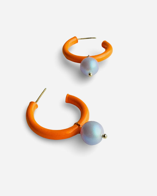 Orange luxe glow hoops