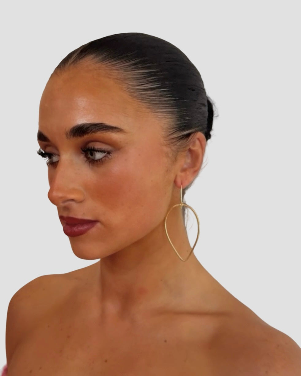 Ayluna tulip drop gold earrings