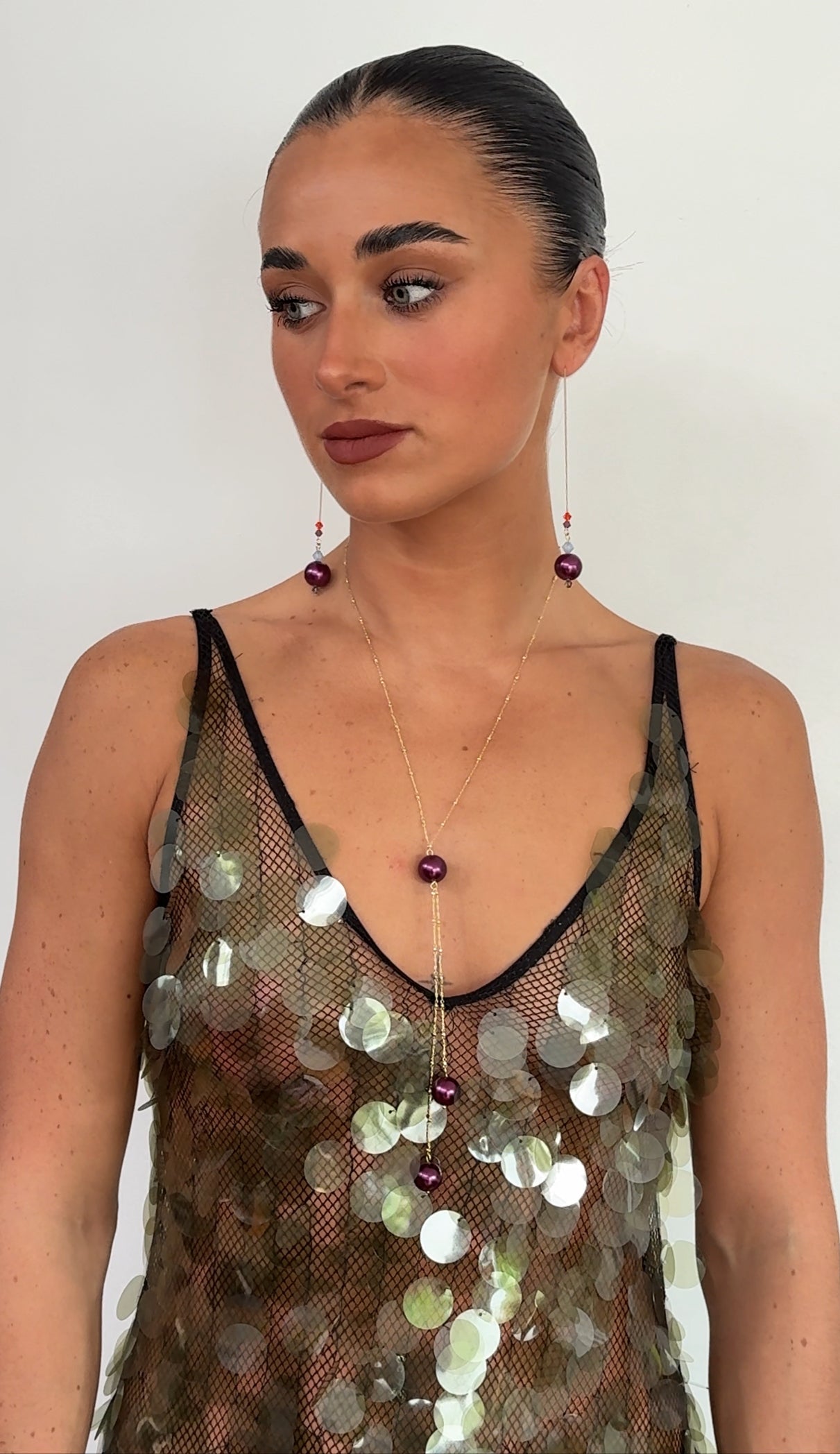 Petra threader purple haze earrings