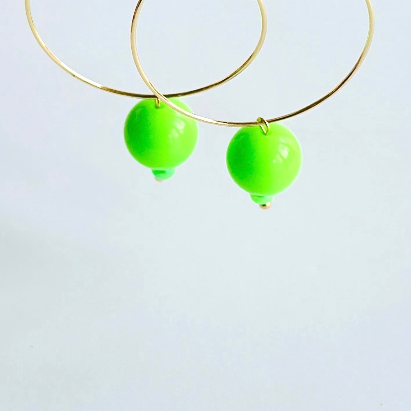 Candy crush hoops in neon green