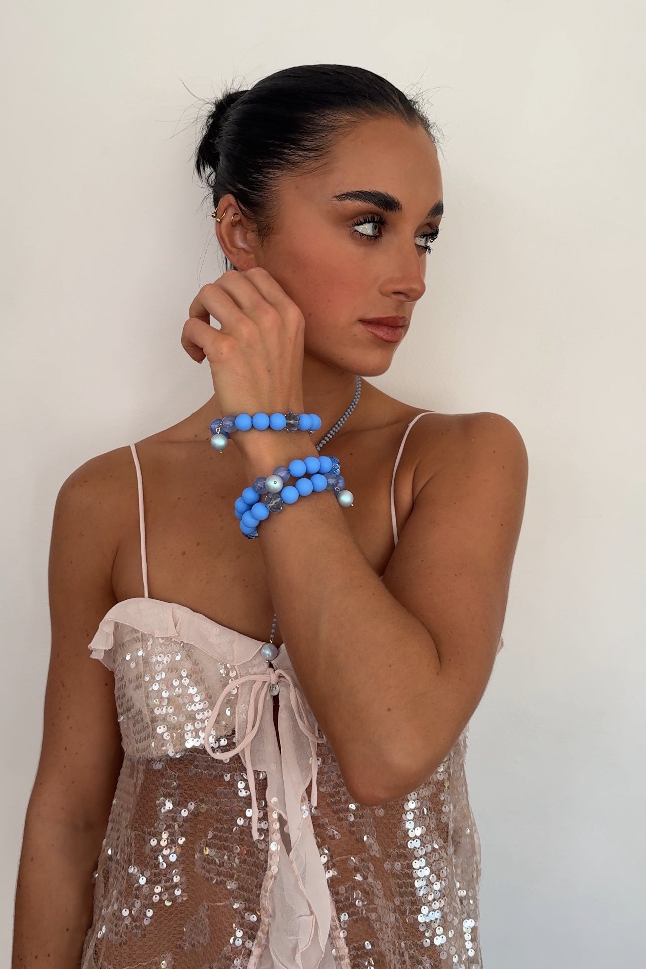 China blue crumpet bracelet