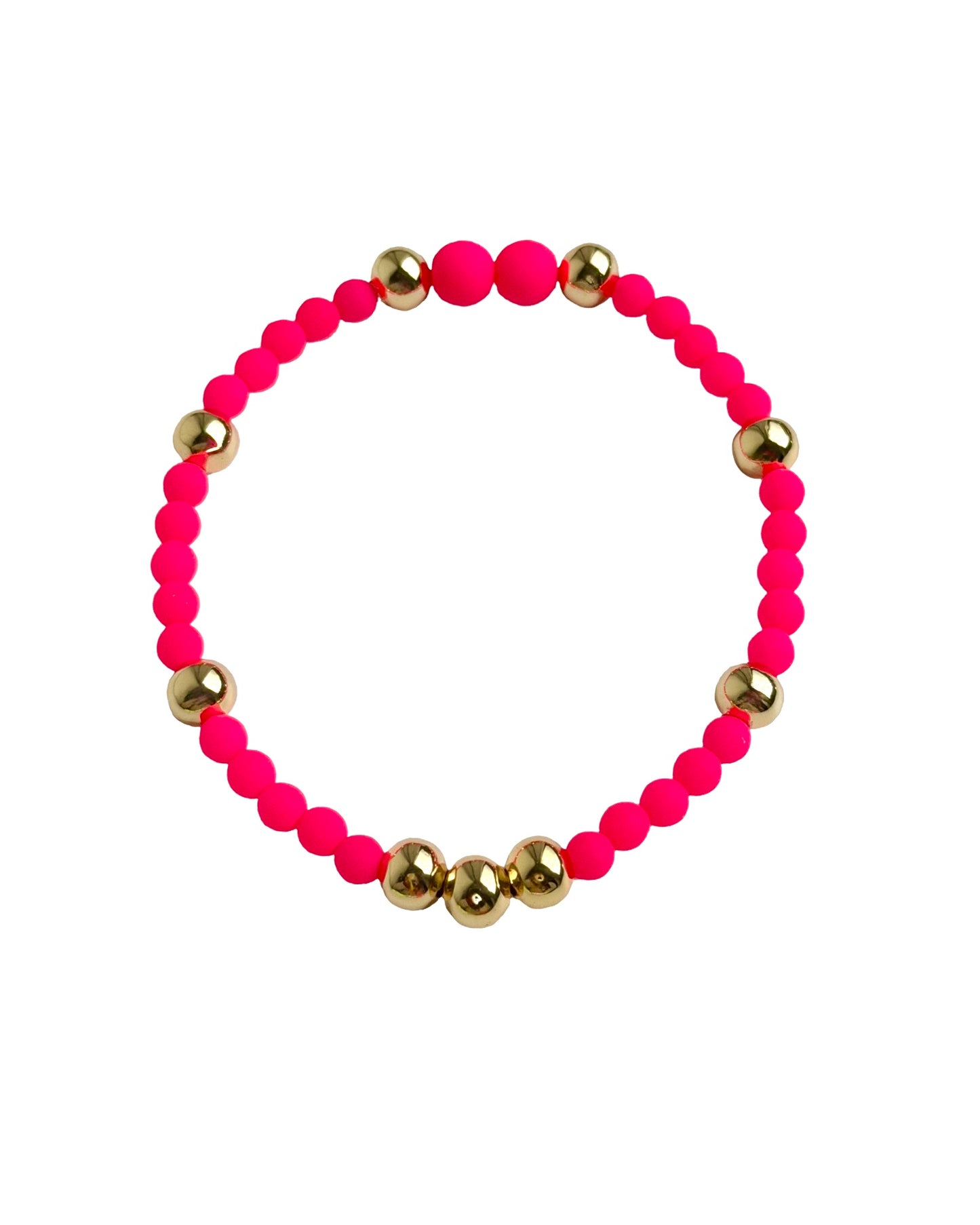 Baby Love Neon Pink Fine Crystal & Gold Bracelet