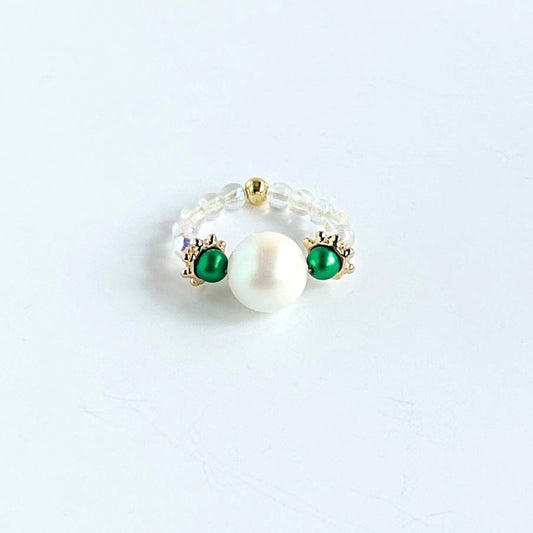 Pearly Queen Kelly Green Pearl ring