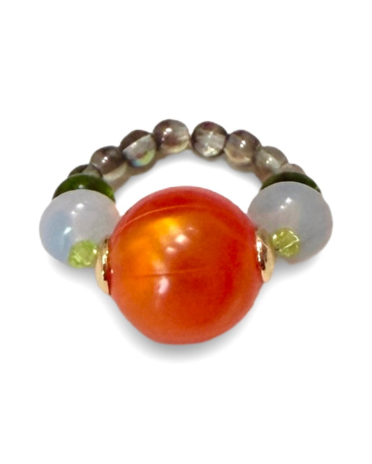 Vintage tango twist, crystal ring