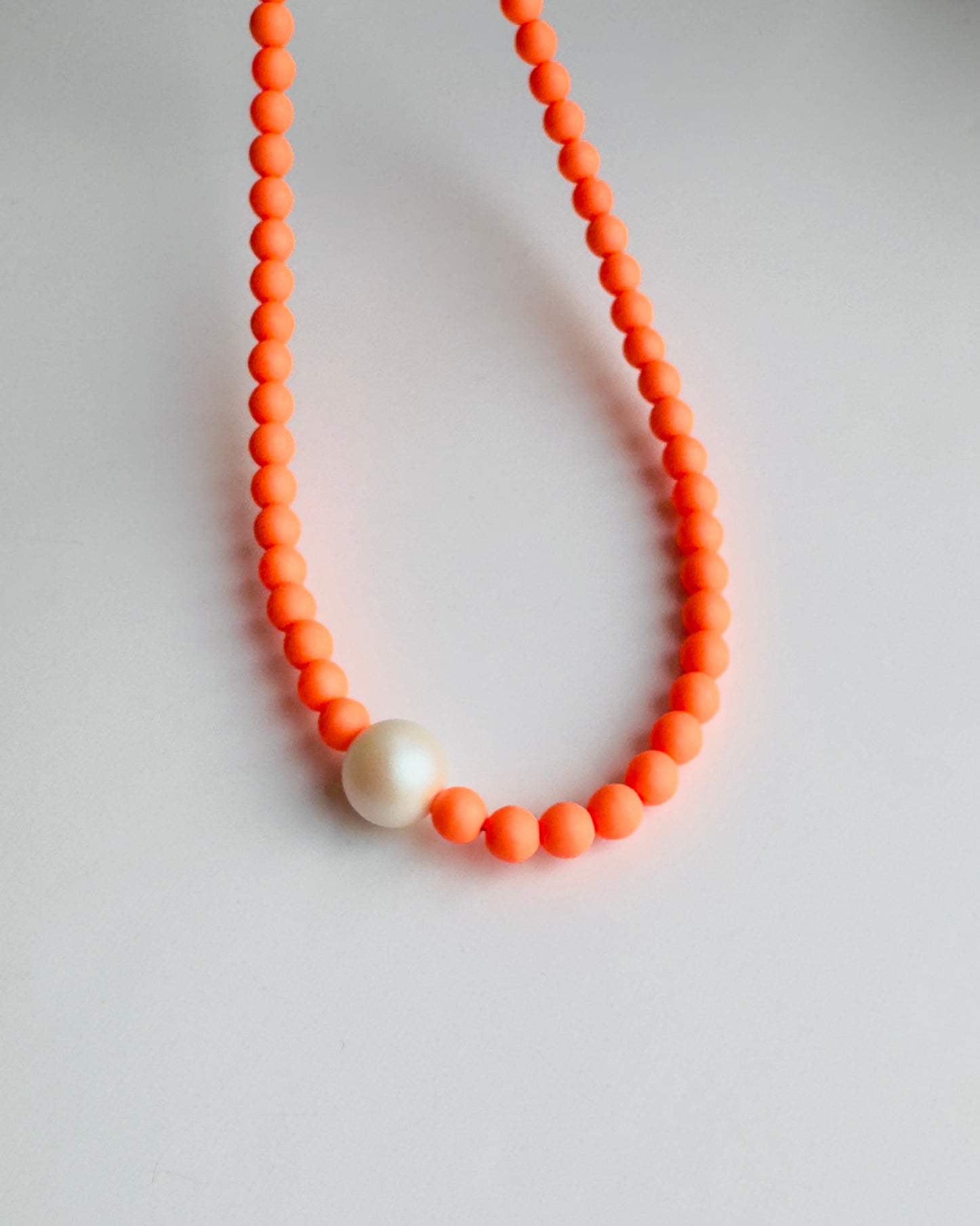 Gilda tangerine crystal pearl necklace