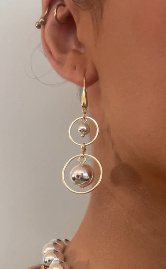 Evie gold silver drop earrings