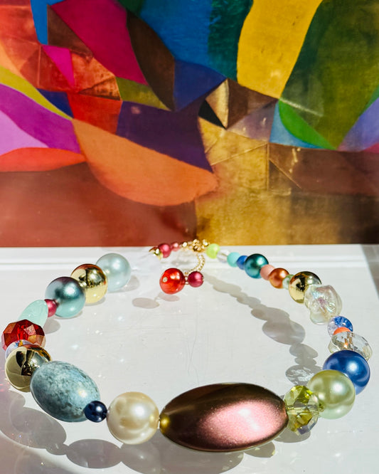 Plum tiffany plum vintage crystal, crystals, crystal pearl gold necklace