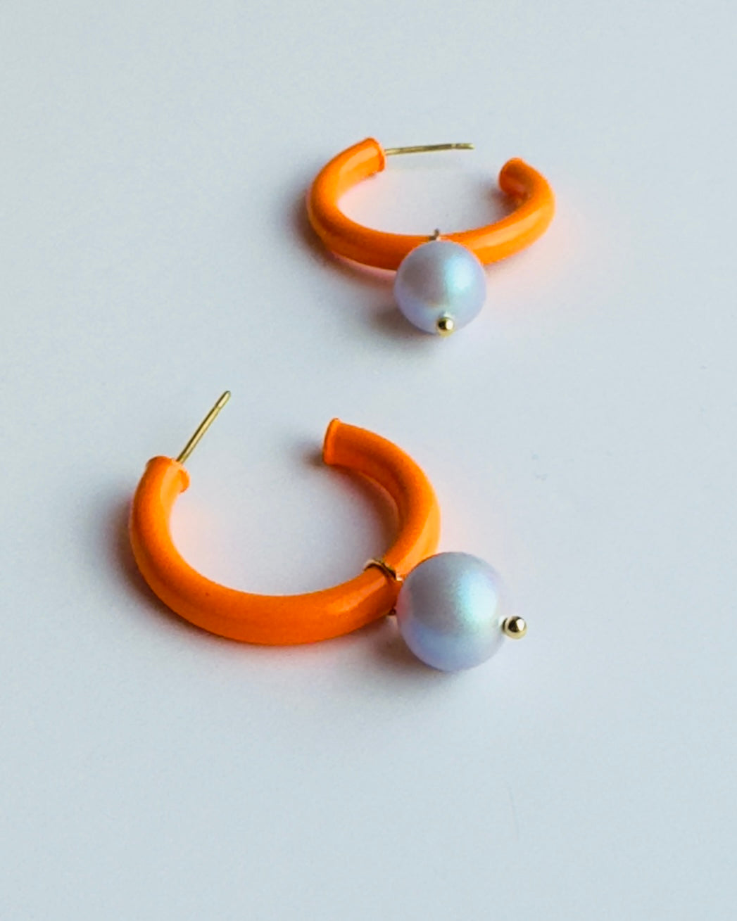 Orange luxe glow hoops