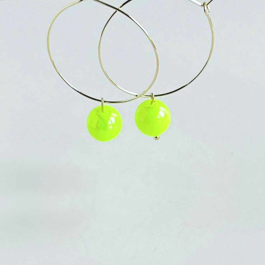 Dazzler neon yellow drop earrings