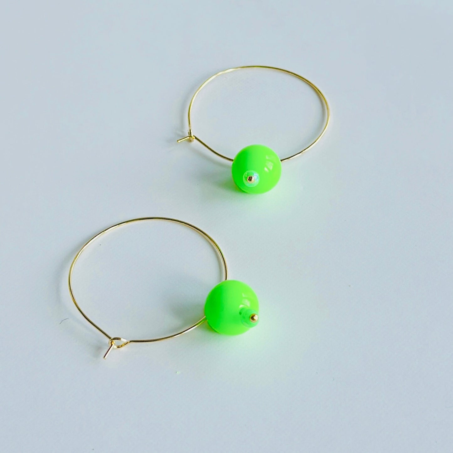 Candy crush hoops in neon green