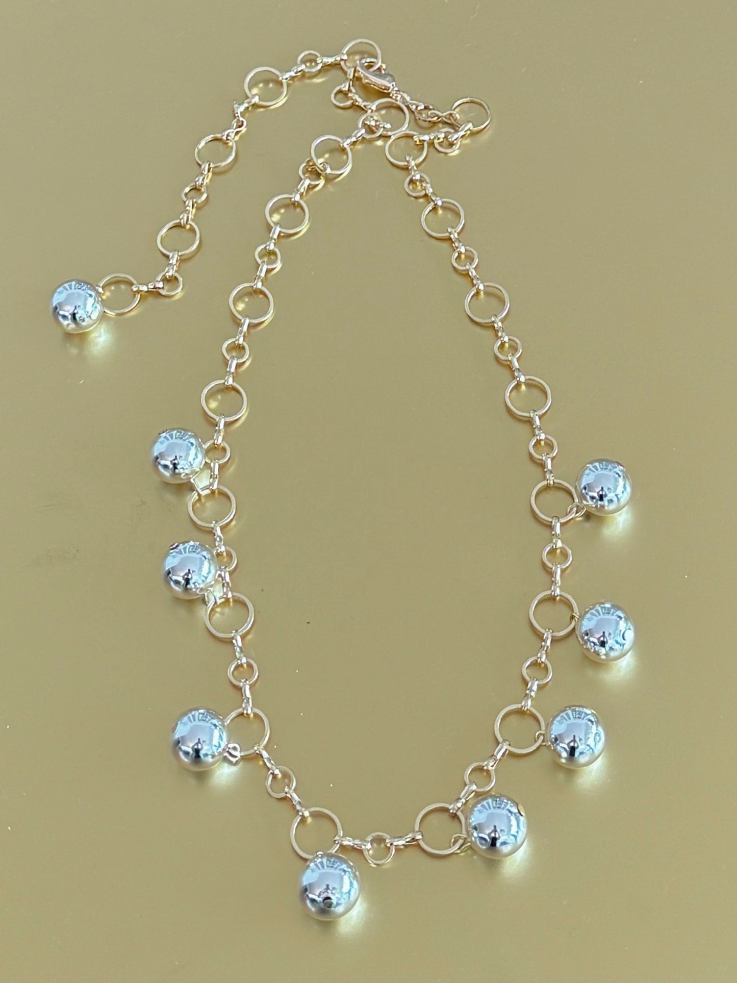 Daniela gold silver drop necklace