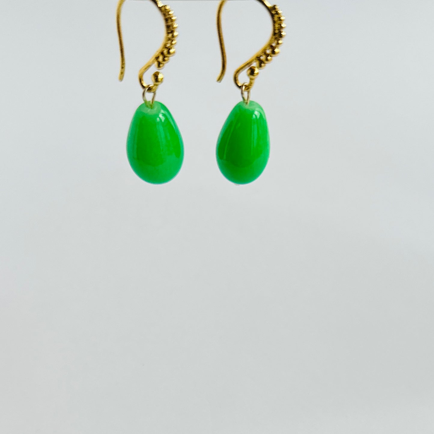 Jaipur drop earrings in jade green