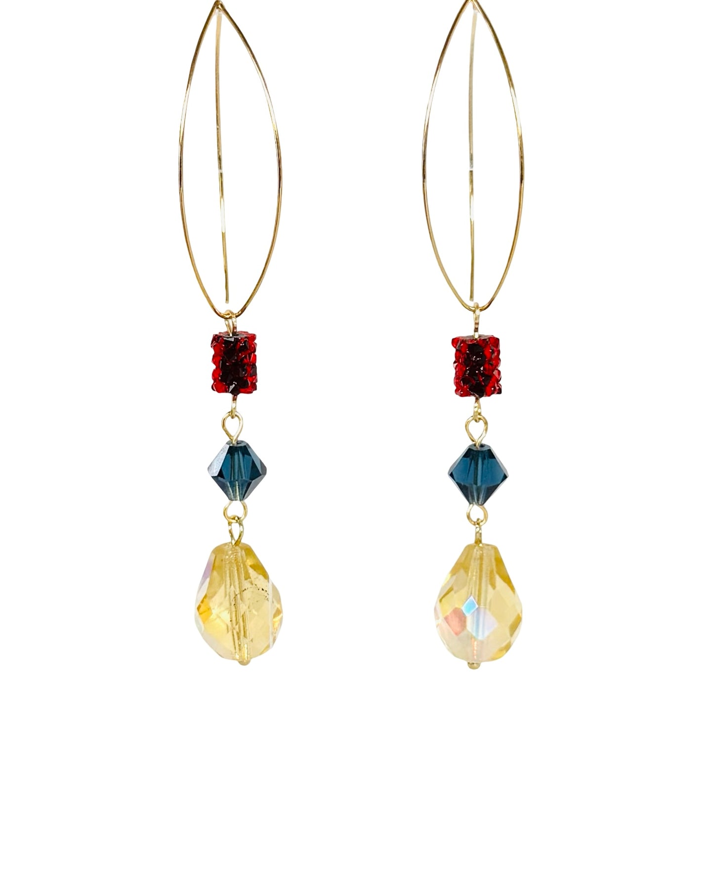 Alma delicate crystal drop earrings