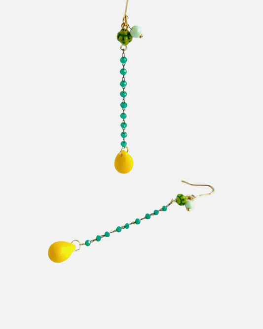 Rosie drop earrings in daffodil yellow