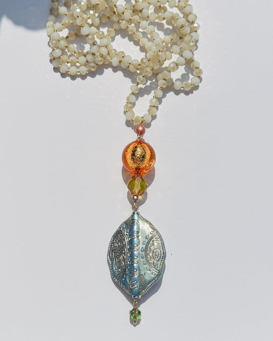Marrakissed long drop wrap necklace