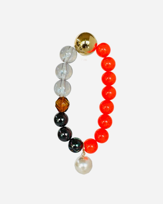 Juju glint Tango Orange, gold, crystal drop bracelet