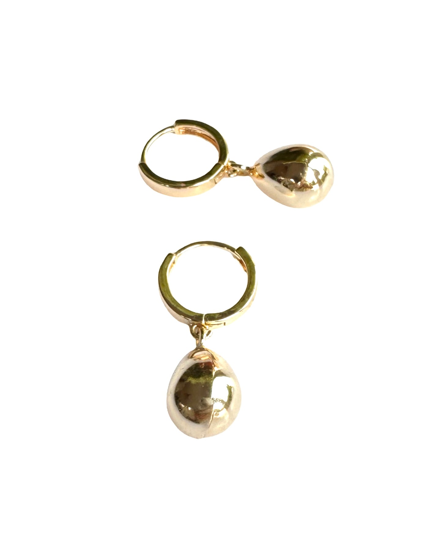 Kitt Gold Drop Earrings | 14k Gold Plated Hoop Earrings