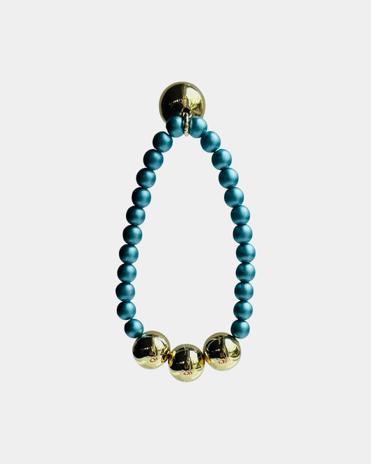 Betty boo petrol blue crystal pearl bracelet