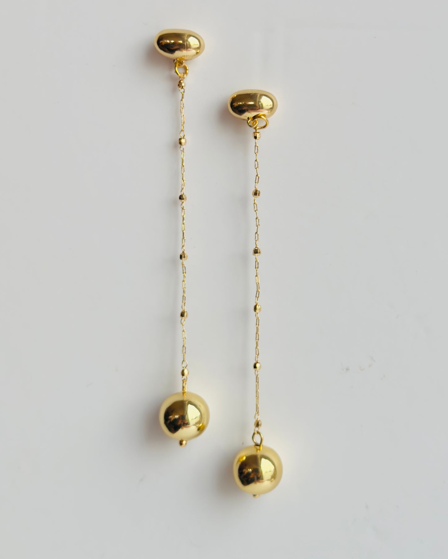 Harriet long drop delicate earrings