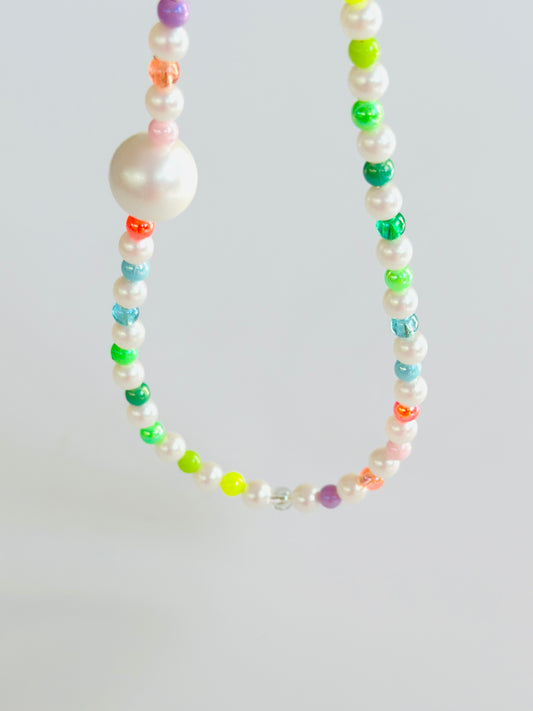 Candy land pearl beaded necklace