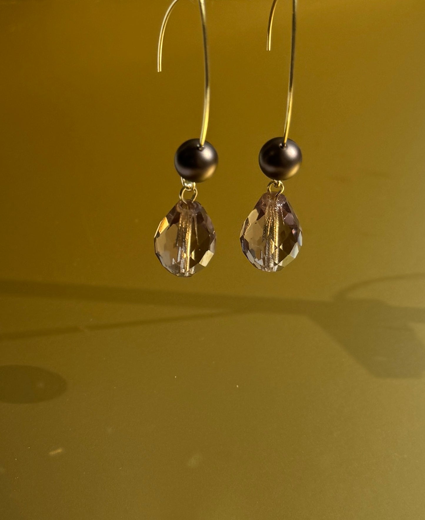 Zoey mink crystal drop earrings