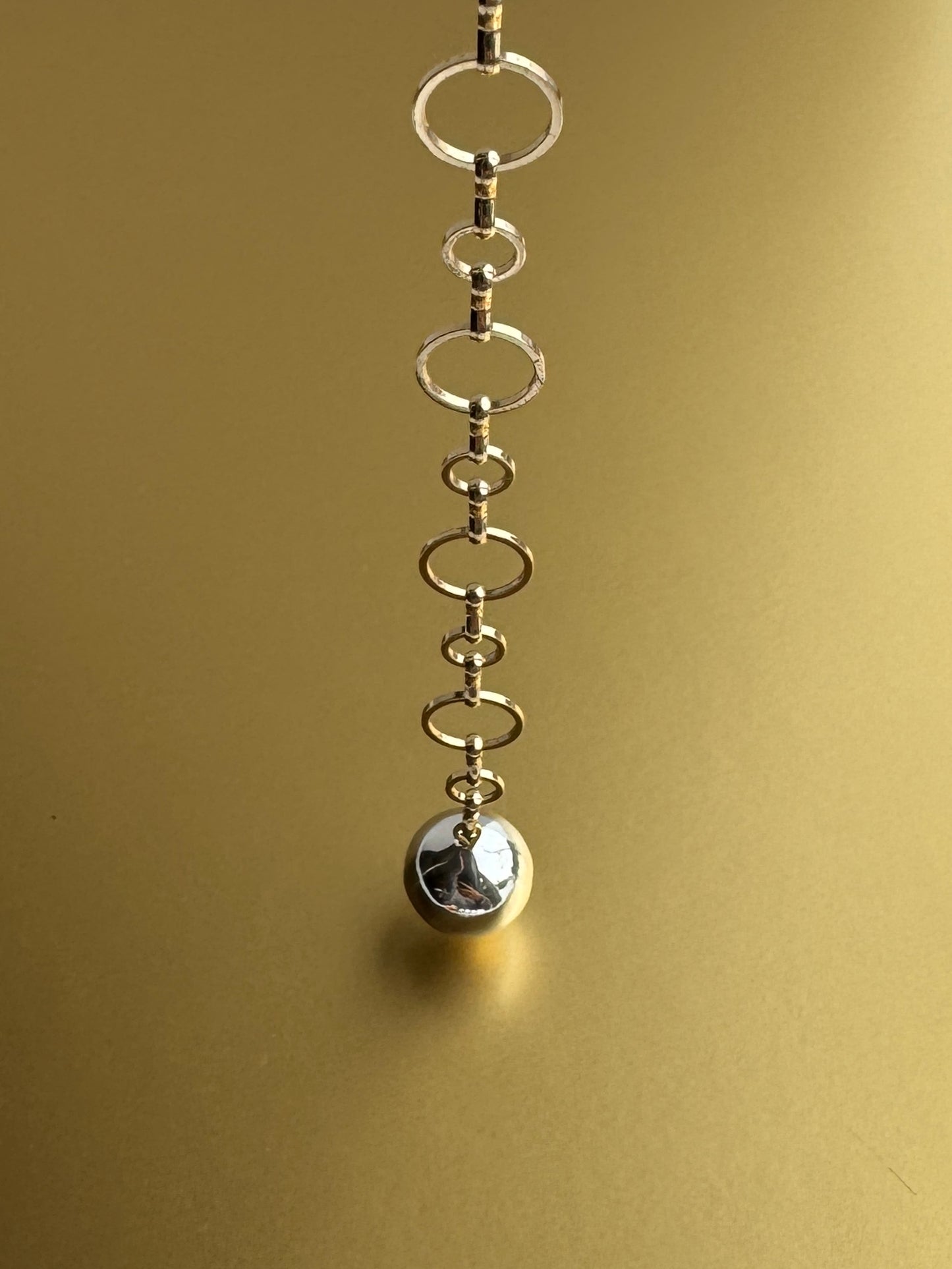 Darling gold, silver drop link necklace