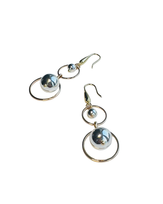 Evie gold silver drop earrings