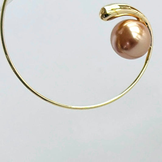 Swirl pearl hoops