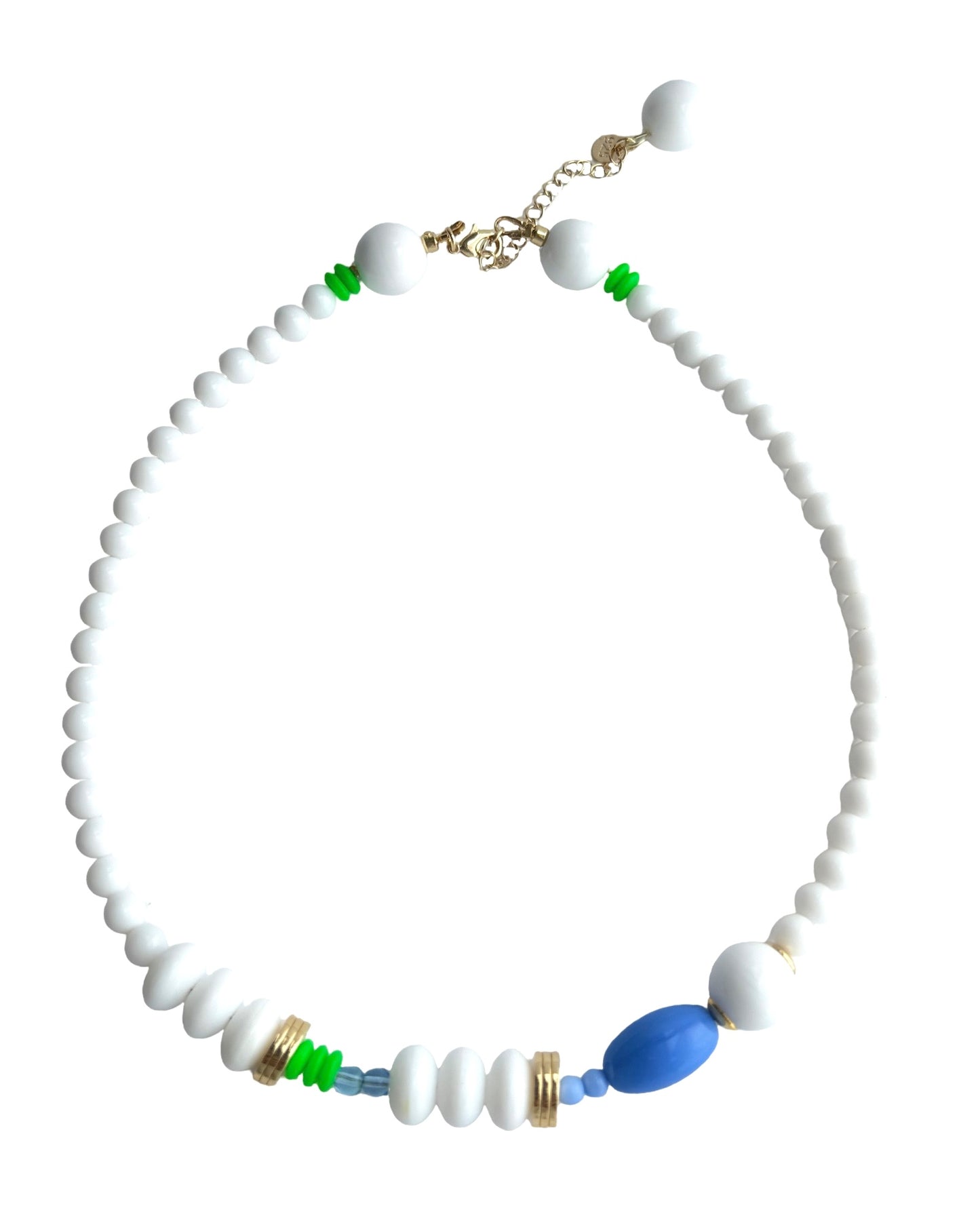 Milos | White Crystal & Gold Choker