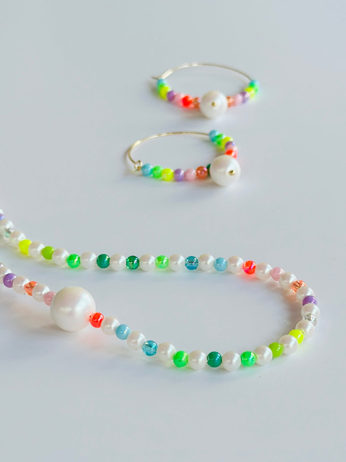 Candy land pearl beaded necklace