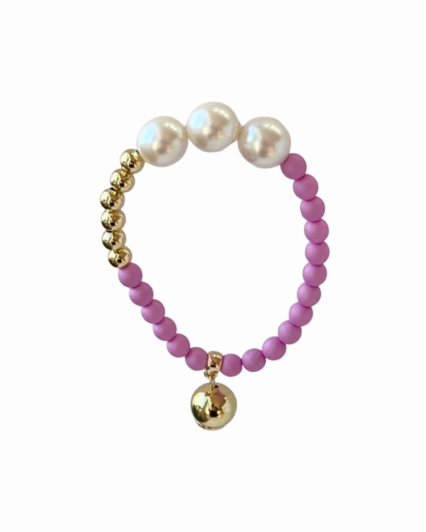Lavender Babs butterfly | crystal pearl & gold bracelet