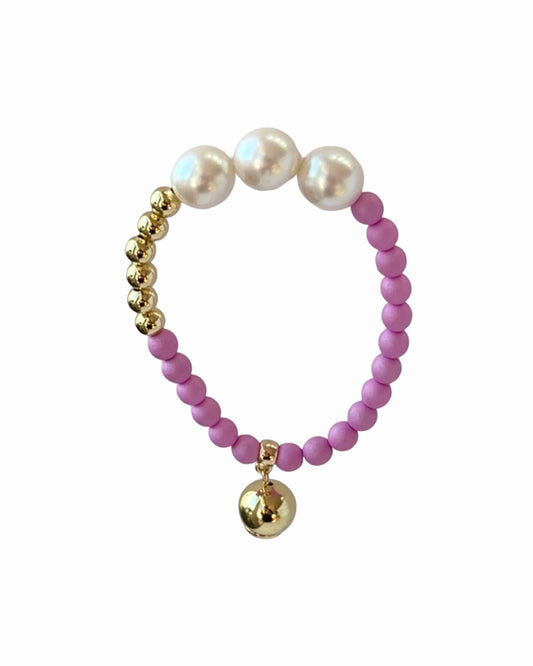 Lavender Babs butterfly | crystal pearl & gold bracelet