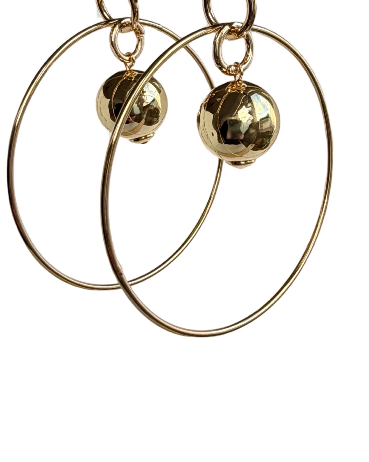 Lettie gold drop hoops