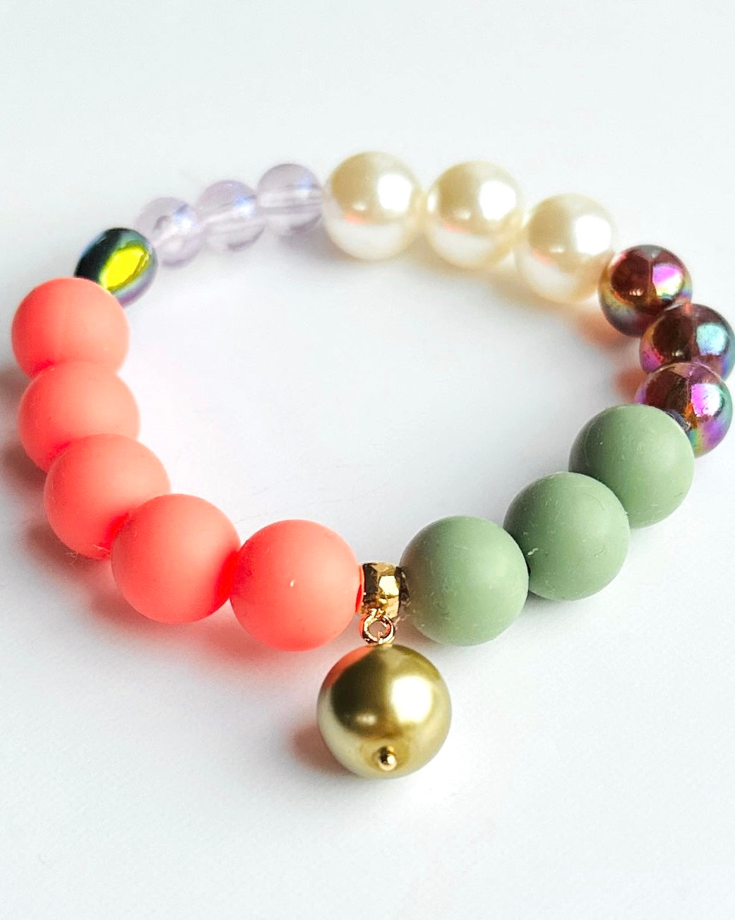 Peach plum bracelet