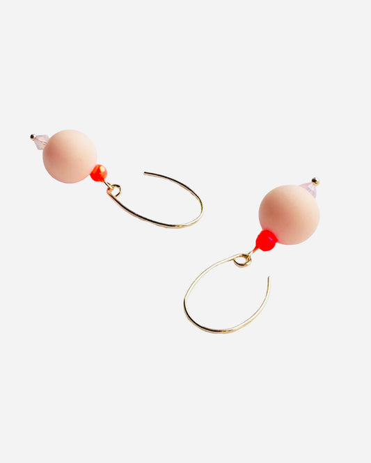 Isabella soft peach earrings