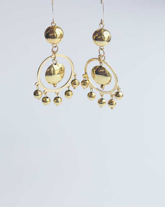 Aisha gold drop earrings