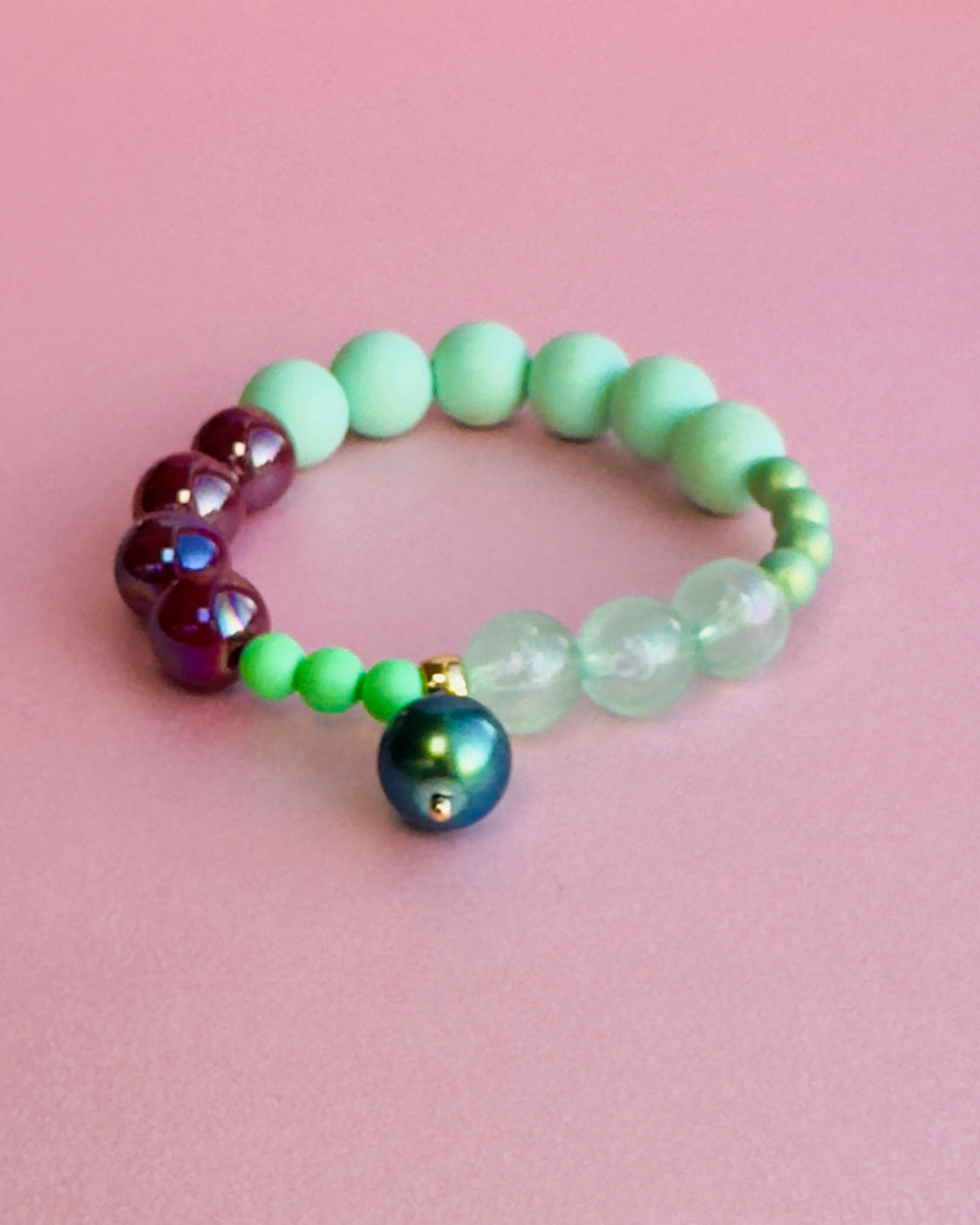 Pretty baby mint Melba bracelet