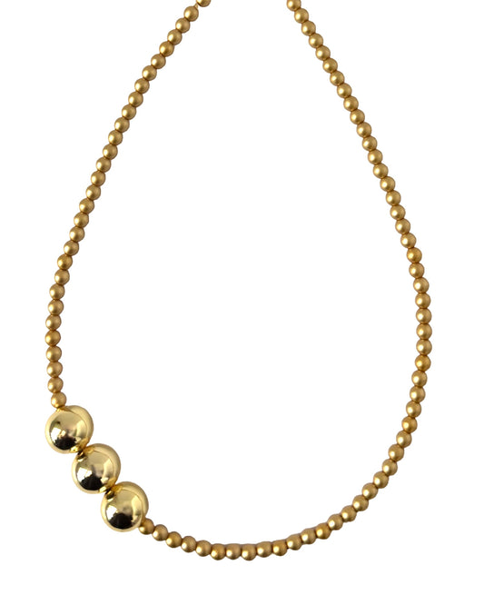 BETTY BOO CRYSTAL PEARL + GOLD CHOKER